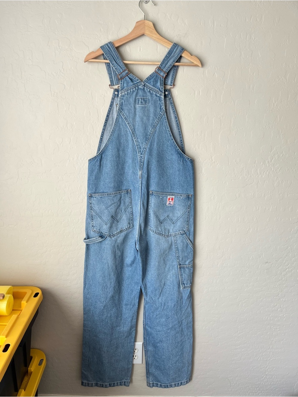 Wrangler Casey Jones Denim Western In Control Wide Leg Denim Overalls Size small - Picture 5 of 11